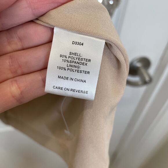 Alexia Admor Val Sequined Shift Dress Silver Mini Long Sleeve Belt Cocktail L - Picture 7 of 8